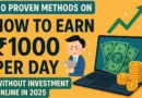 how to earn 1000 rs per day without investment online